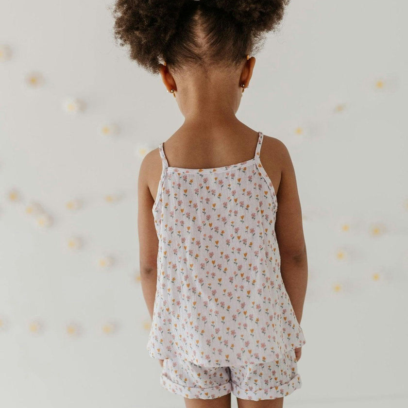 Girl's Gauze Tank & Short Set