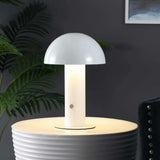 Boletus 10.75" Contemporary Bohemian Rechargeable/Cordless Iron Integrated LED Mushroom Table Lamp