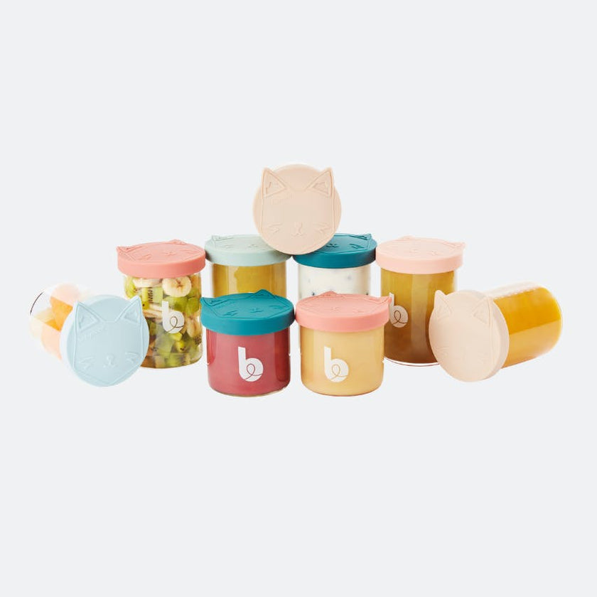 Babymoov Isy Glass Baby Food Storage Jars (Oven-Safe, Airtight)