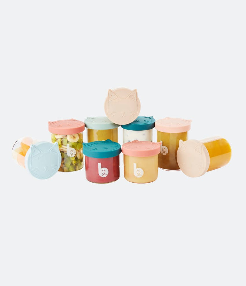 Babymoov Isy Glass Baby Food Storage Jars (Oven-Safe, Airtight)