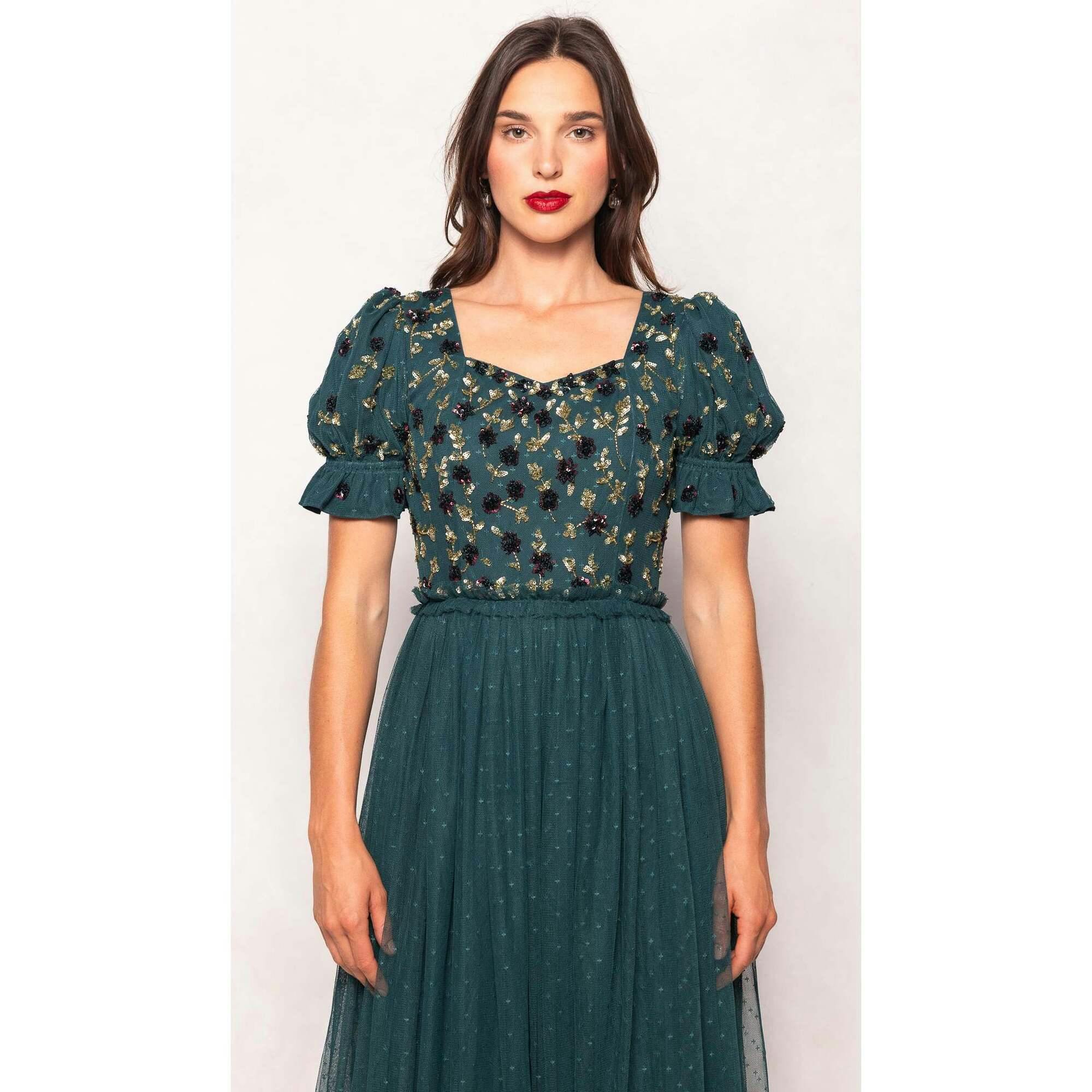 Adara Dress in Green