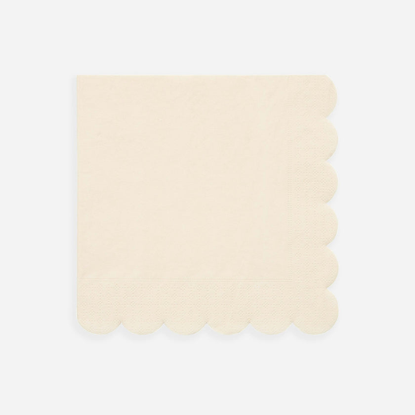 Large Cream Paper Napkins