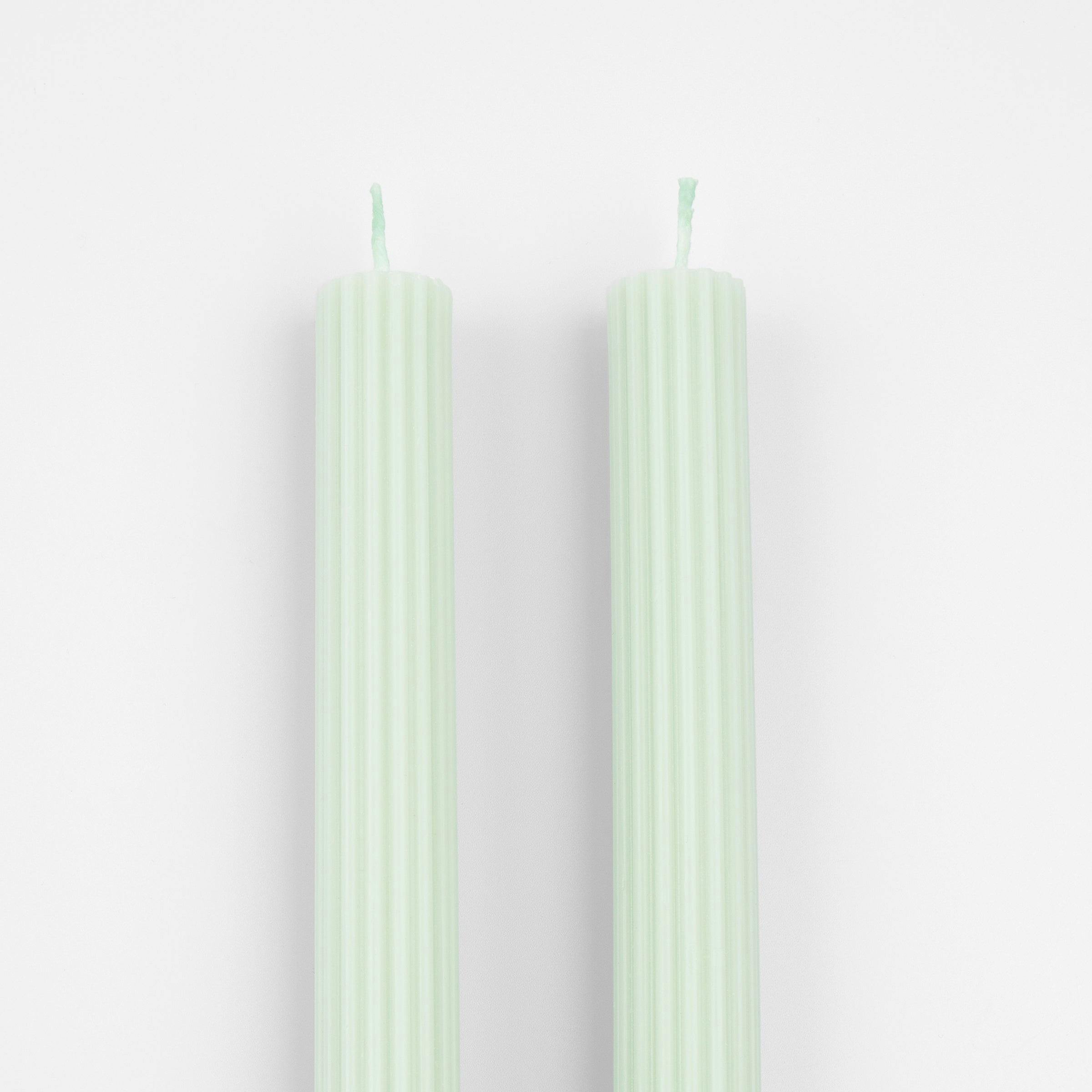 Sea Foam Green Table Candles