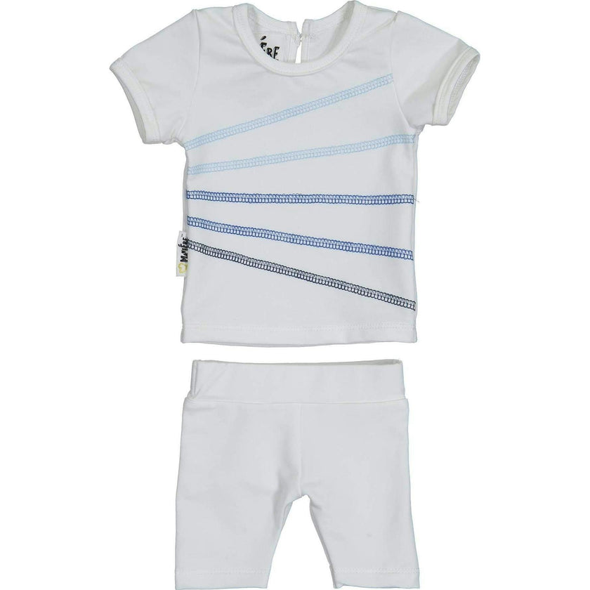 Colored Overlock 2-Piece Top & Short Set