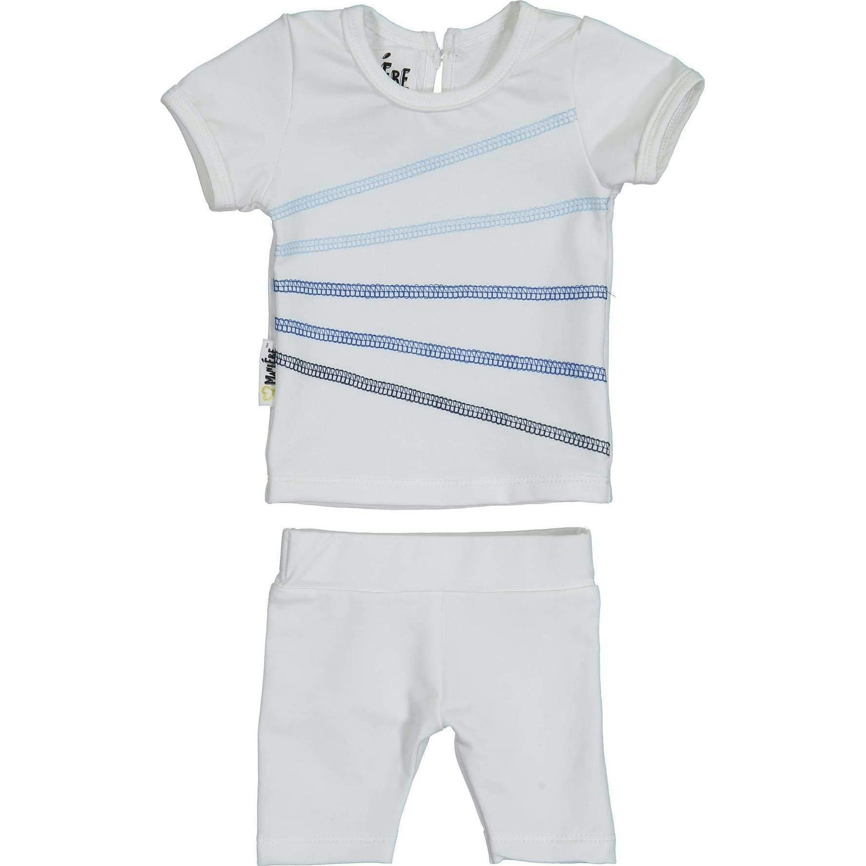 Colored Overlock 2-Piece Top & Short Set