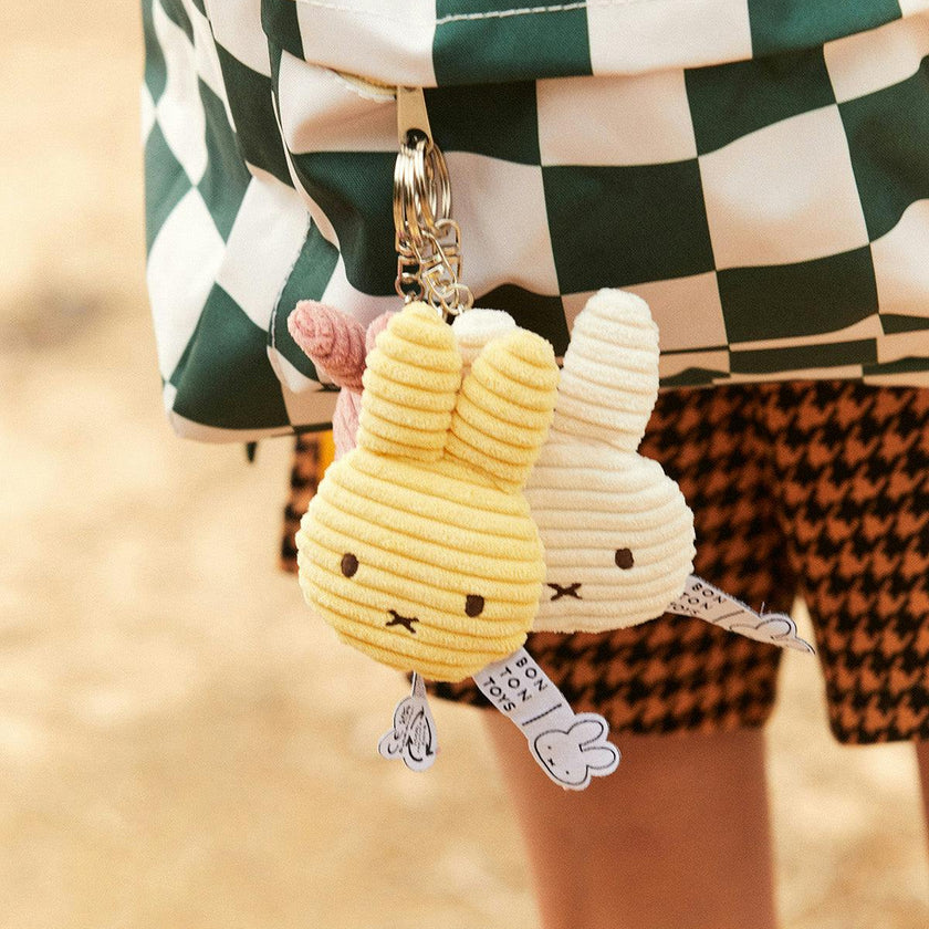 Keychain MIFFY Flat ECO Corduroy Offwhite 4"