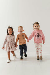 Girls Joggers in Rose Elegance Bows