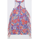 BEVERLY FRINGE DRESS DEEP PURPLE