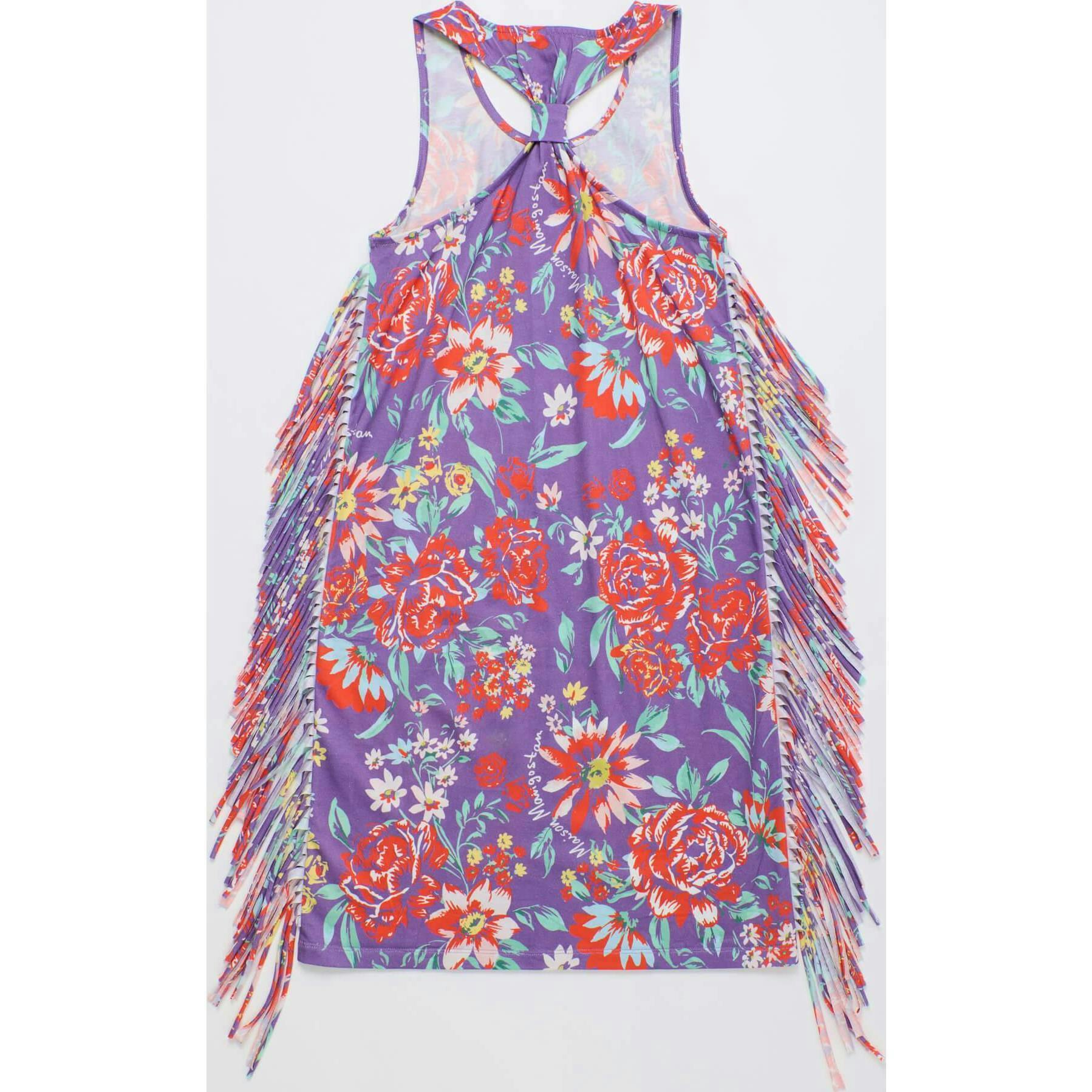 BEVERLY FRINGE DRESS DEEP PURPLE