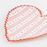 Vintage Rose Heart Plates