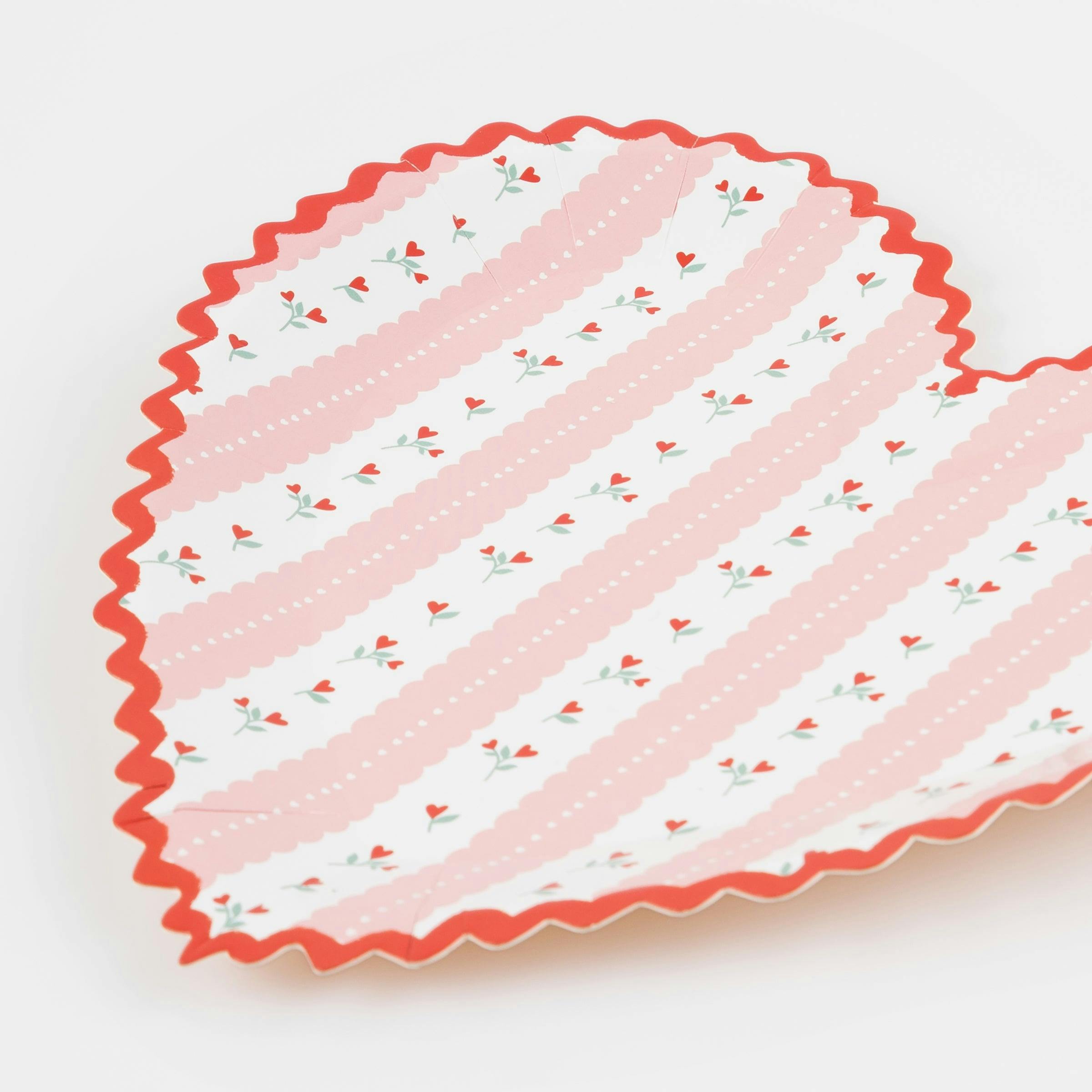 Vintage Rose Heart Plates