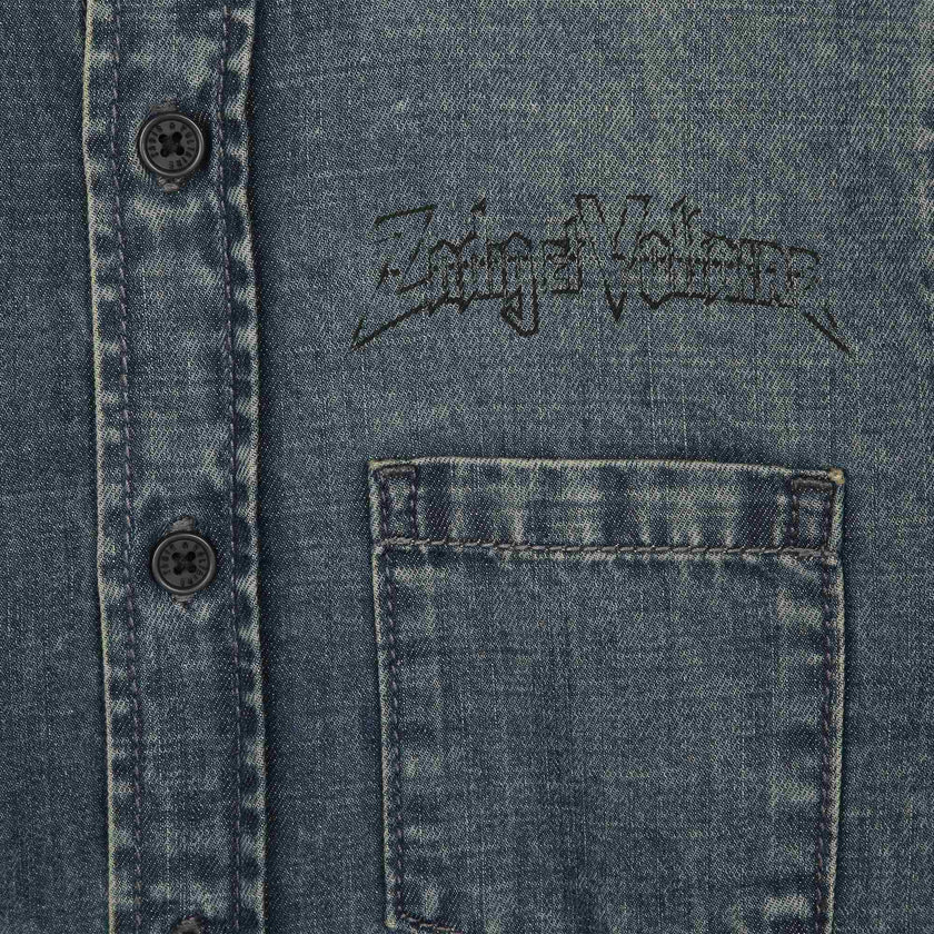 ZADIG & VOLTAIRE Vintage Festival Cotton Denim Shirt