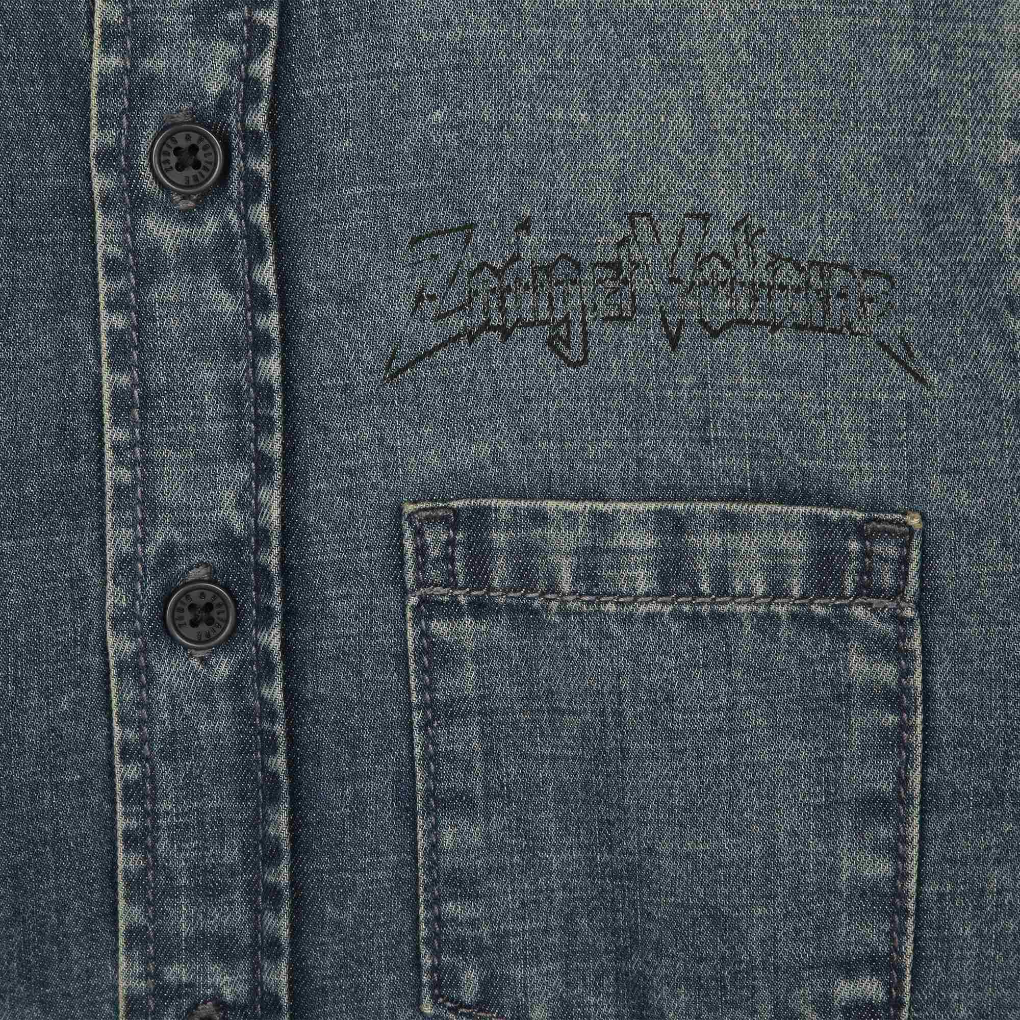 ZADIG & VOLTAIRE Vintage Festival Cotton Denim Shirt
