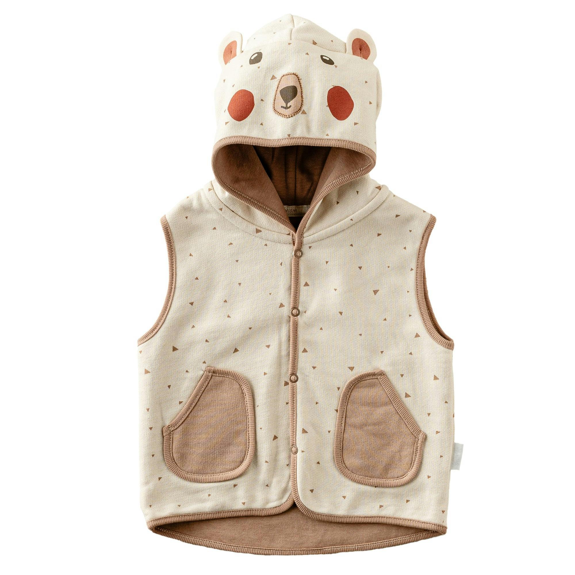Beige Adventurous Bear Soft Vest