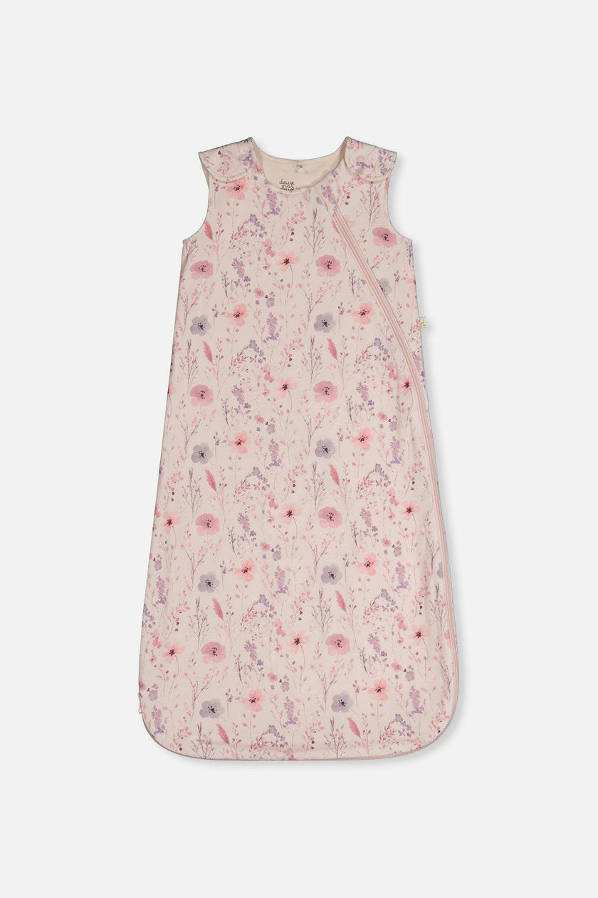Organic Cotton Sleep Sack Pink Printed Flowers