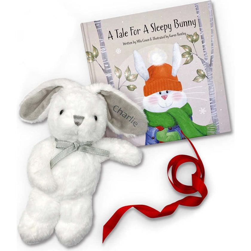 A Tale For A Sleepy with Personalized Little Grey Soft Toy