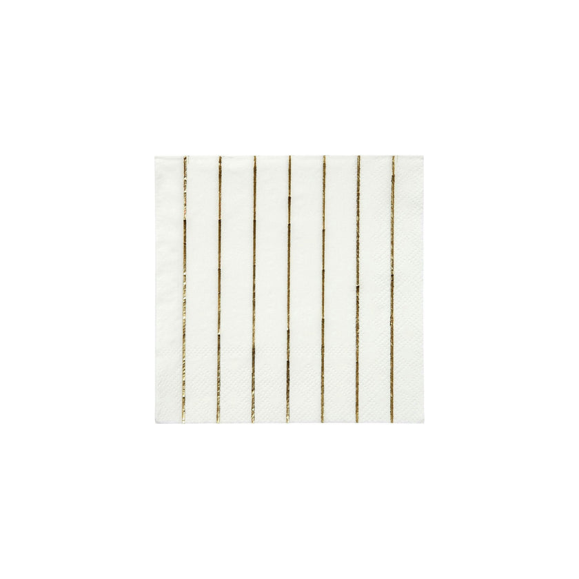 Gold Striped Small Napkins