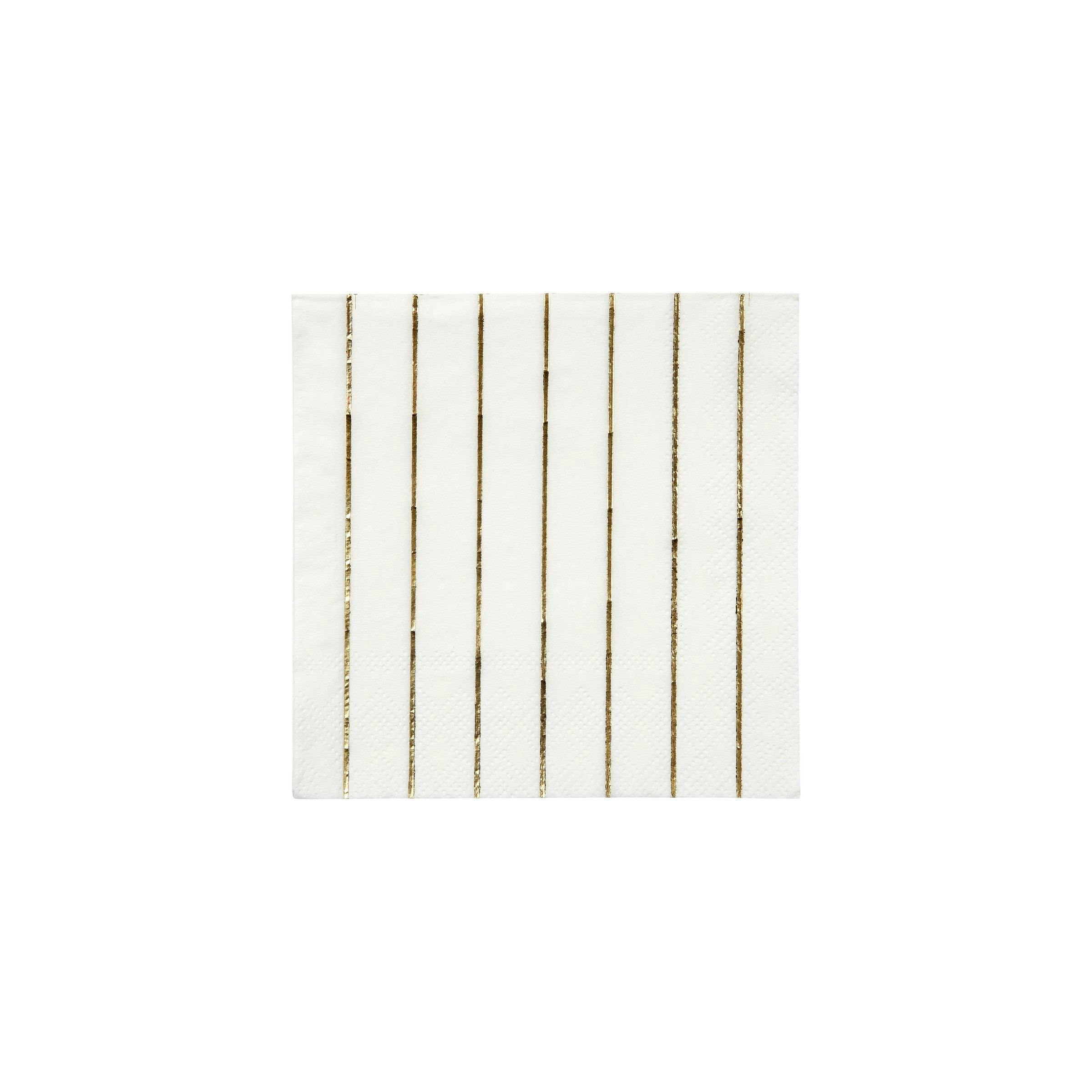 Gold Striped Small Napkins
