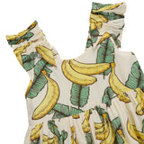 Girls Via Dress - Banana Leaves