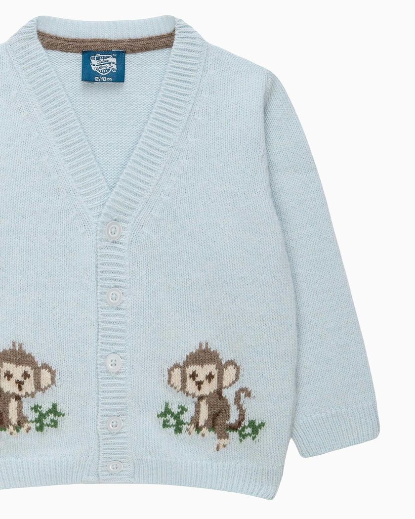 Baby Monkey Cardigan in Blue