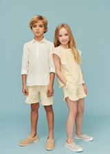 Seersucker Girl Frill Shorts