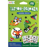 Tattoo Palooza Temporary Tattoos Mini Pack - I Wanna Rock! - 3 Sheets