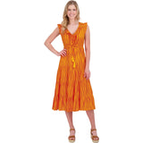 Women's Giselle Ruffle V-Neck Maxi Dress, Yellow