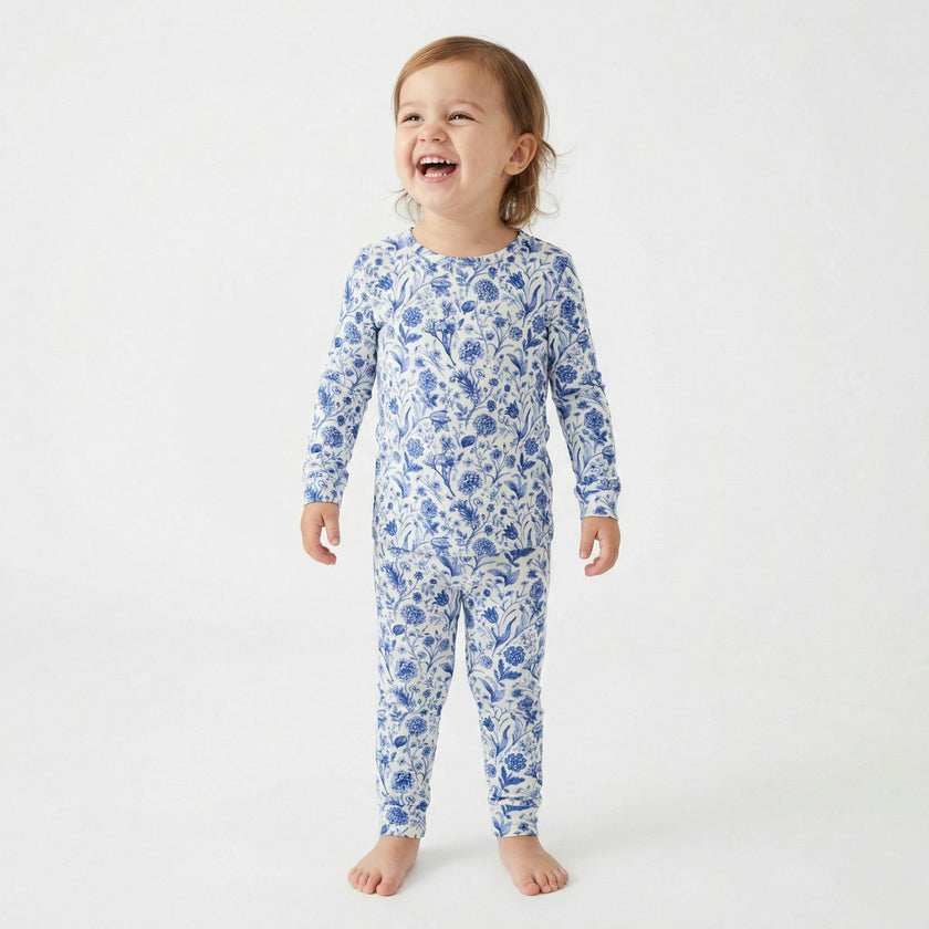 Porcelain Vine Bamboo Toddler Pajama Set