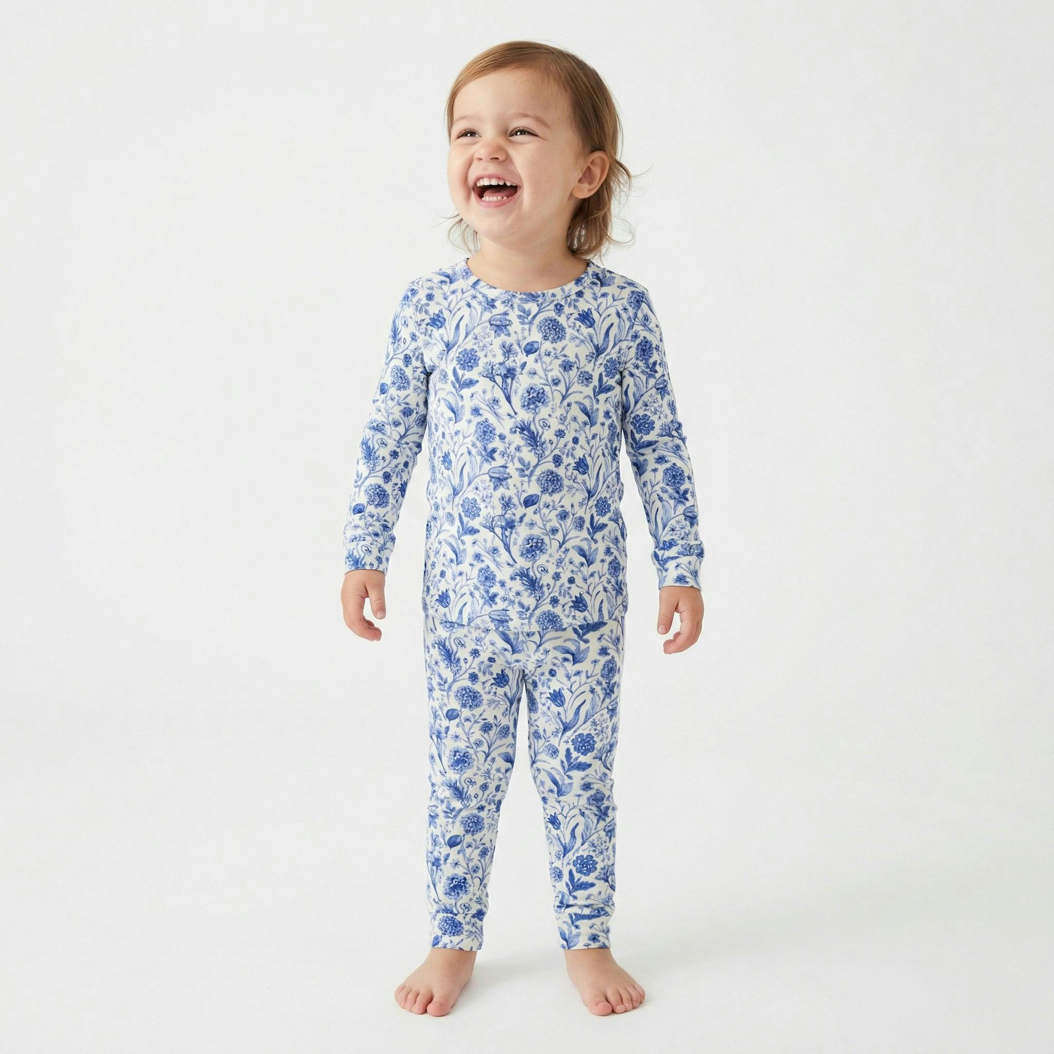 Porcelain Vine Bamboo Toddler Pajama Set