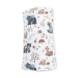 Southern Woodland Animals Green - Swaddle Blanket