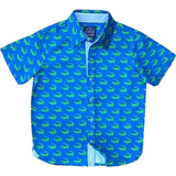 Alligators Blue-Green Shirt in Short Sleeves