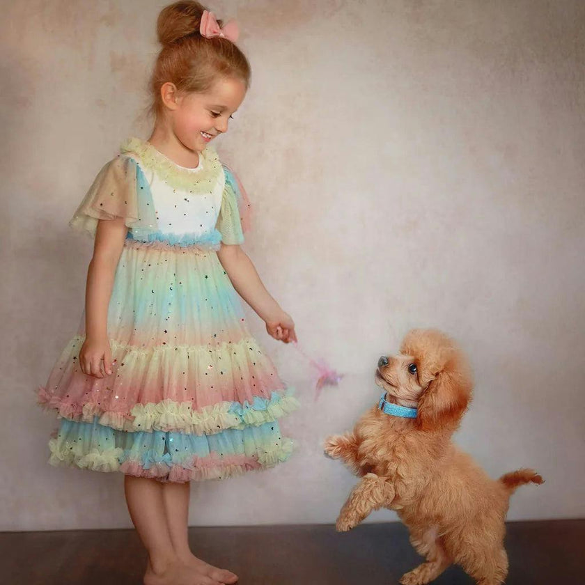 Pastel Stardust Layered Party Dress