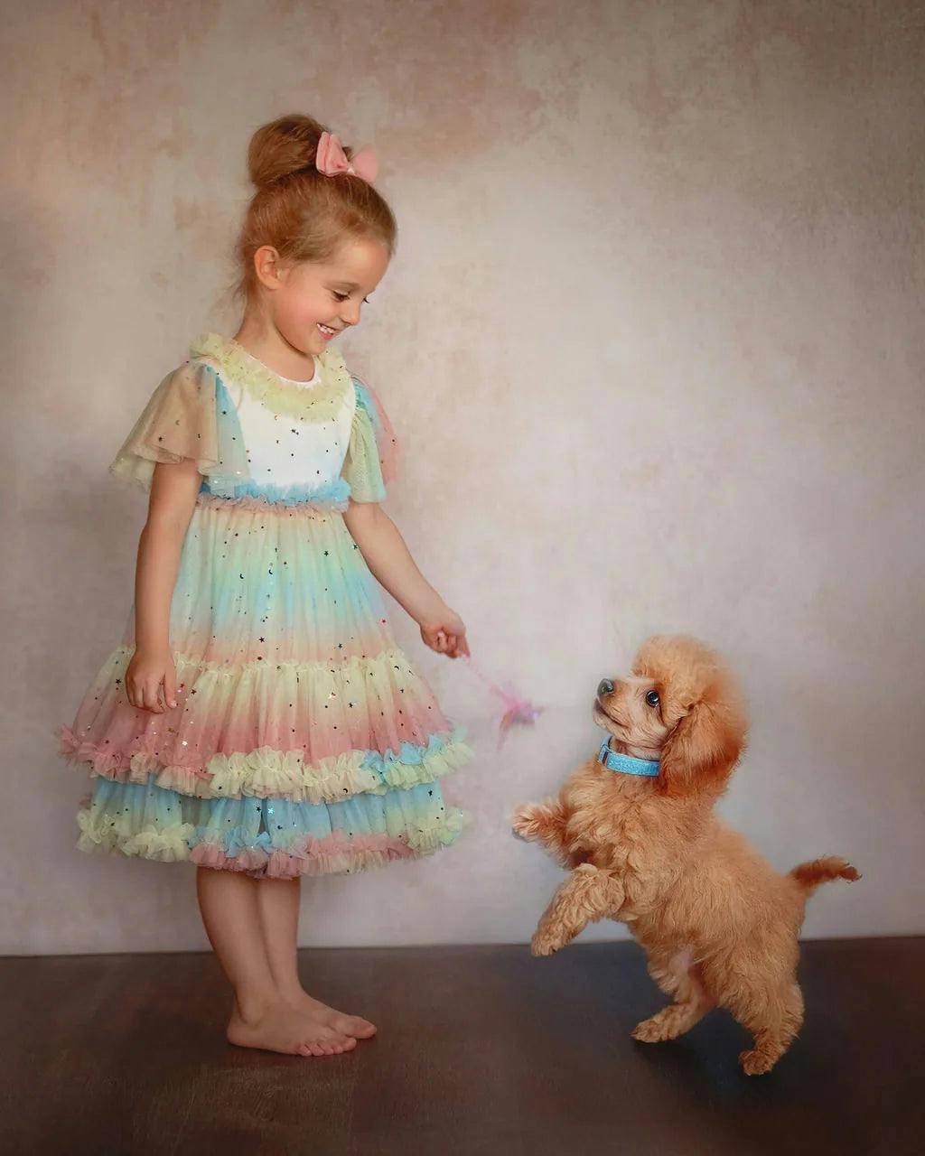 Pastel Stardust Layered Party Dress