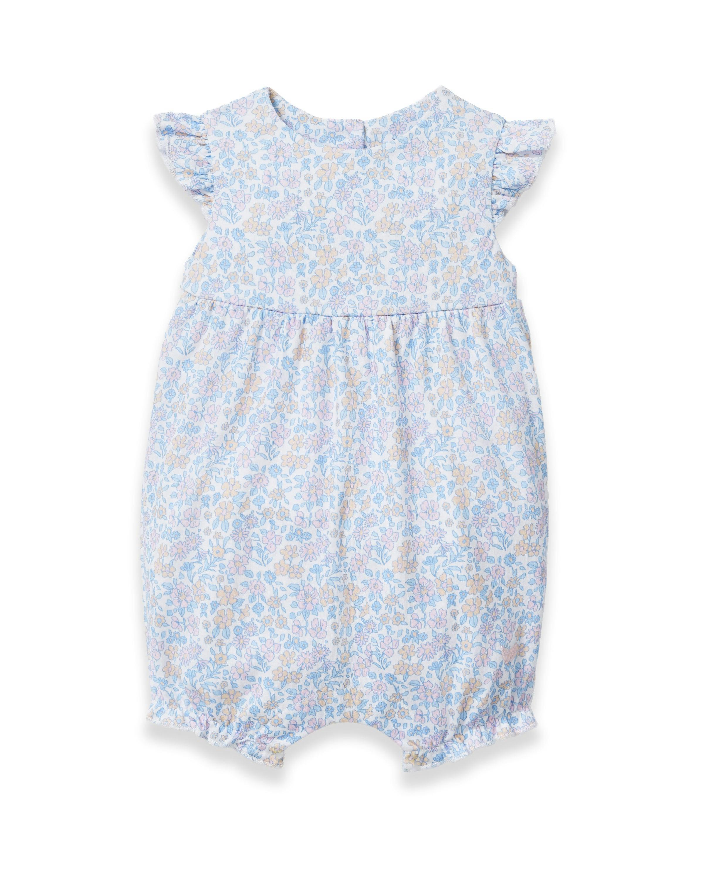 Baby's Pima Isla Play Romper in Fleur Blanche
