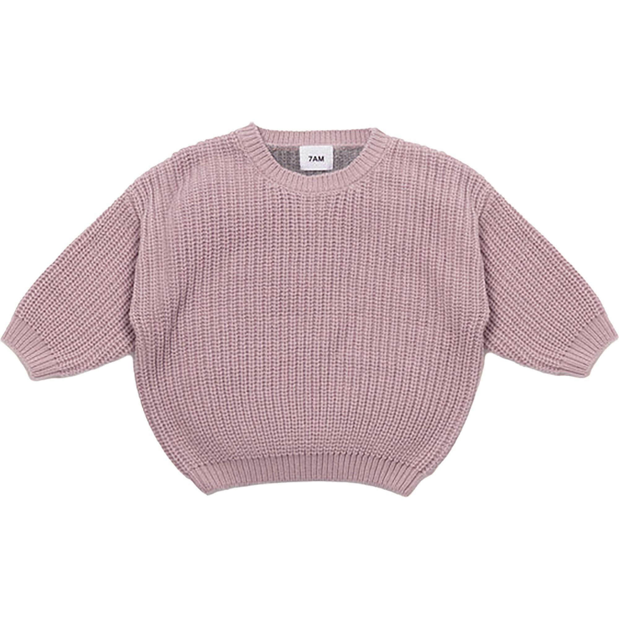 Chunky Ribbed Knit Round Neck Long Sleeve Wide Boxy Fit Sweater