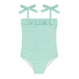 girls gustavia gingham ruffle front tie strap one piece