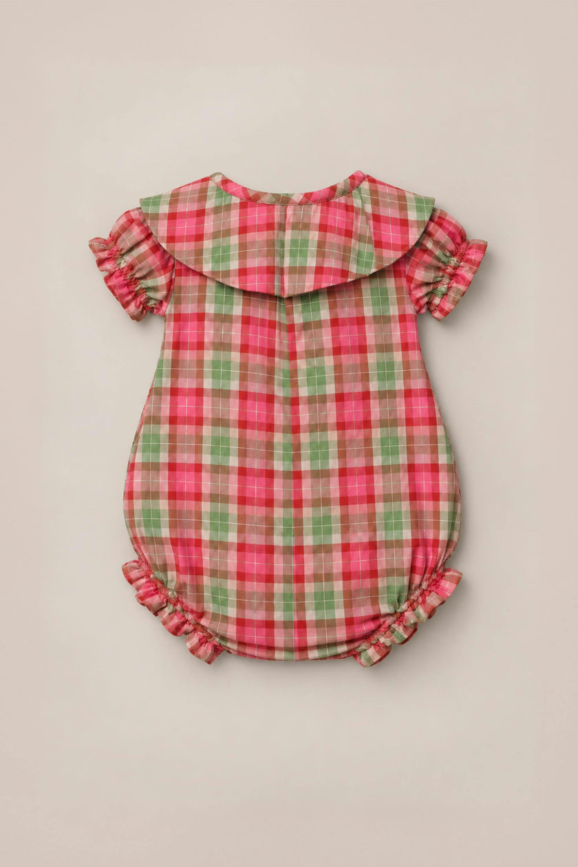 Baby Alice Romper in Rosewood Tartan