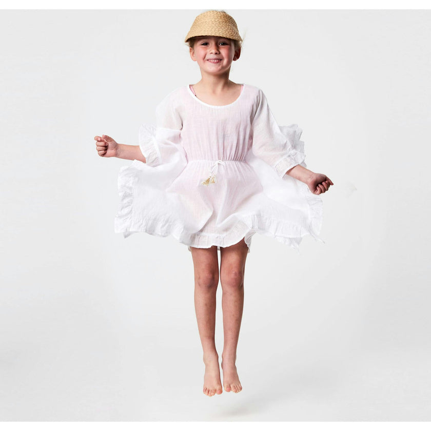 White Frilled Cover Up