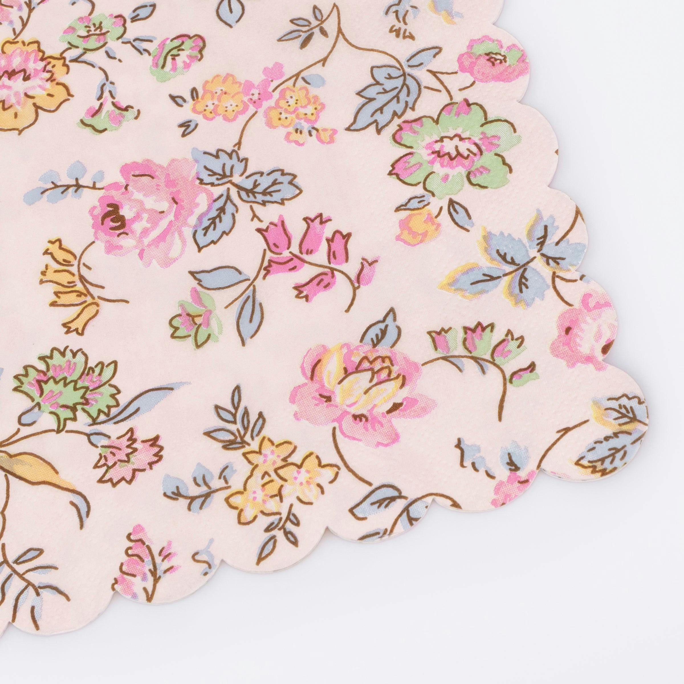 Pink Chintz Large Napkins