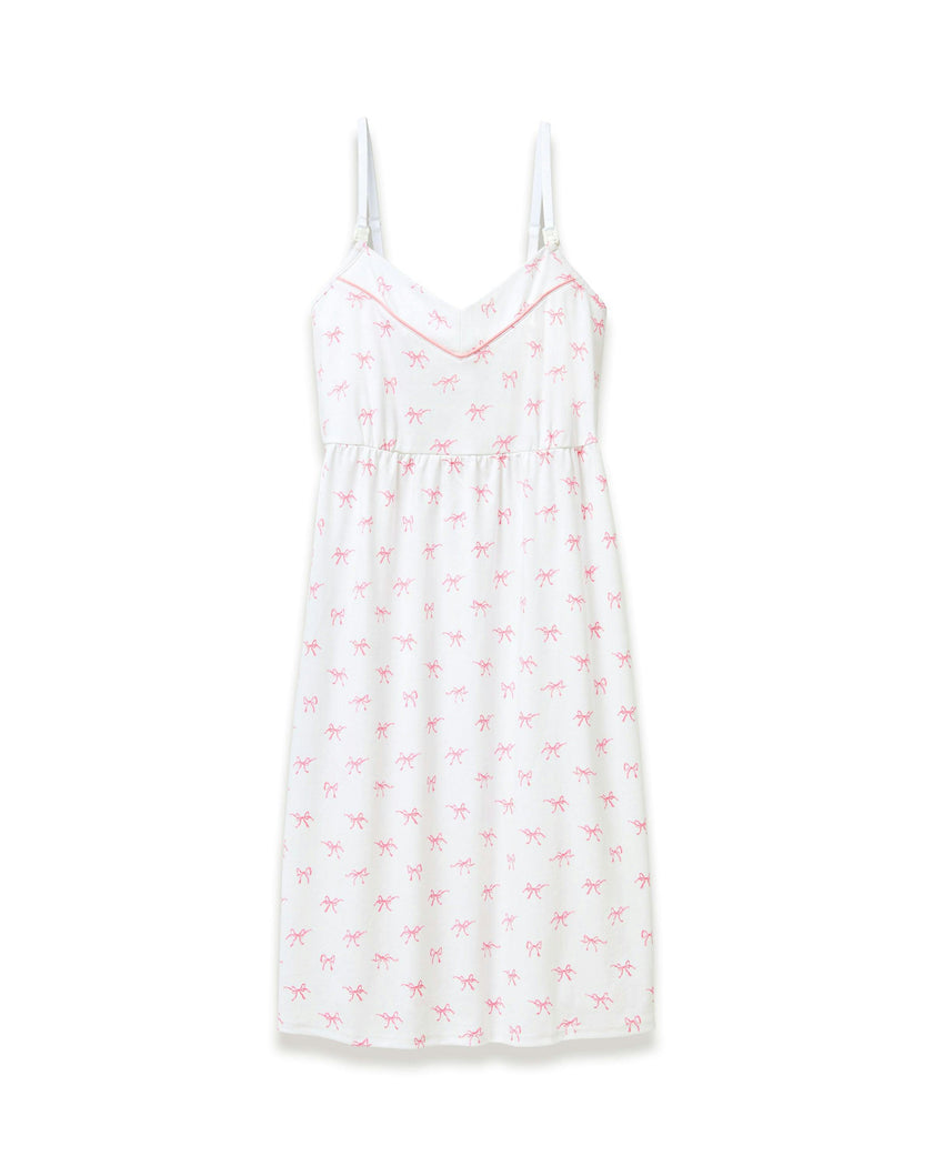 Women's Pima Maternity Nightgown in Blushing Bows