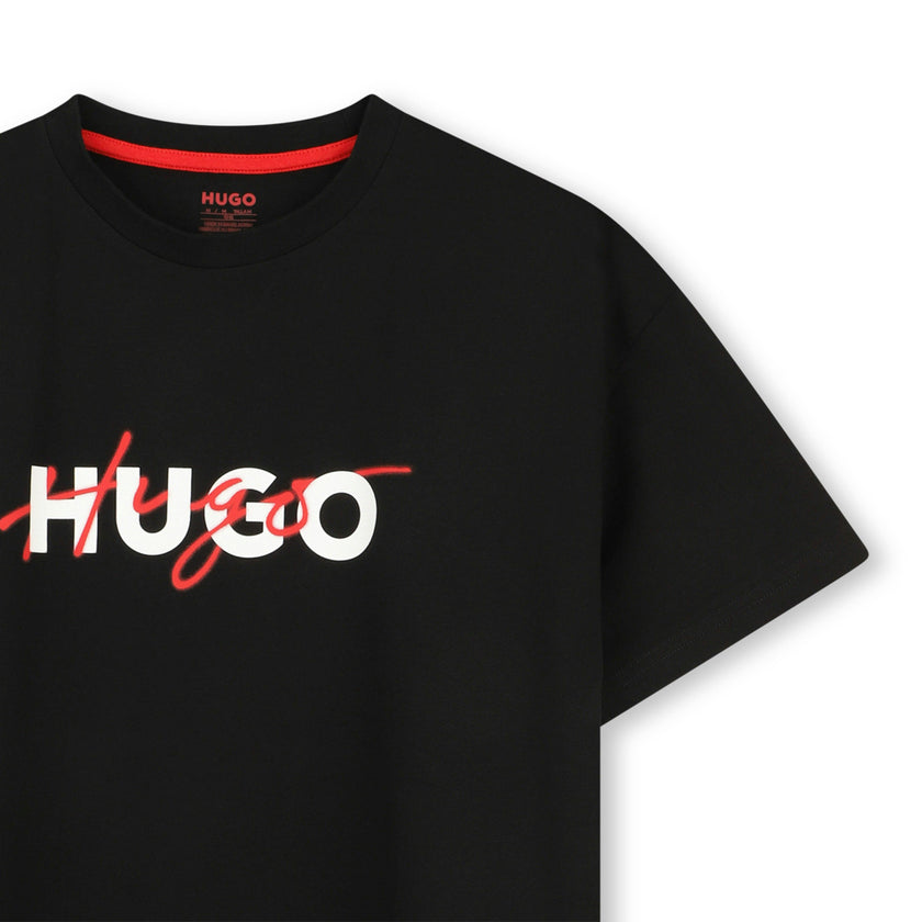 Black Crewneck Logo T‑Shirt
