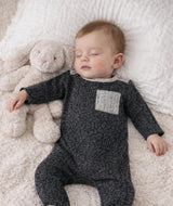 Marled Knit Footie
