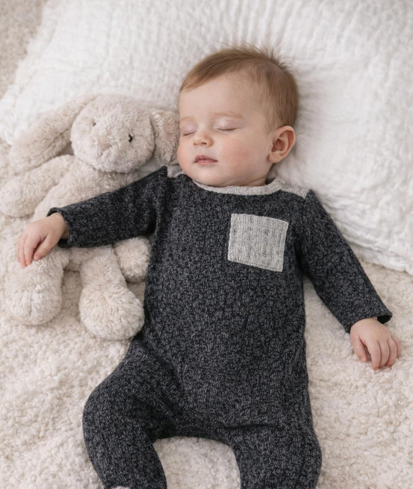 Marled Knit Footie
