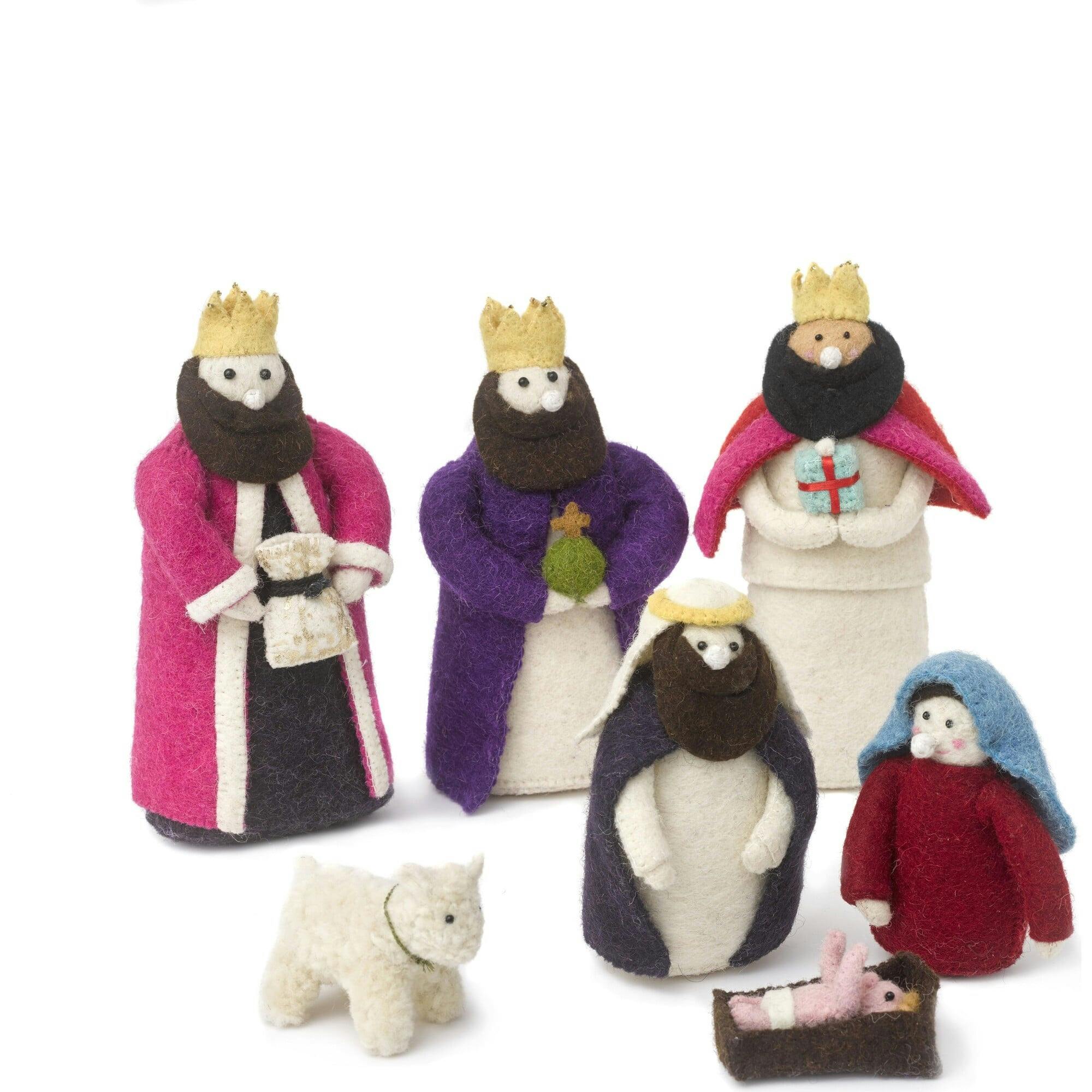 Handmade Christmas Nativity Scene in Hand Felted Wool