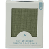 Cotton Muslin Changing Pad Cover - Fern