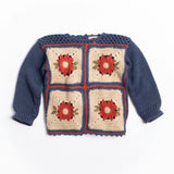 Patchwork Sweater in Wildberry Denim