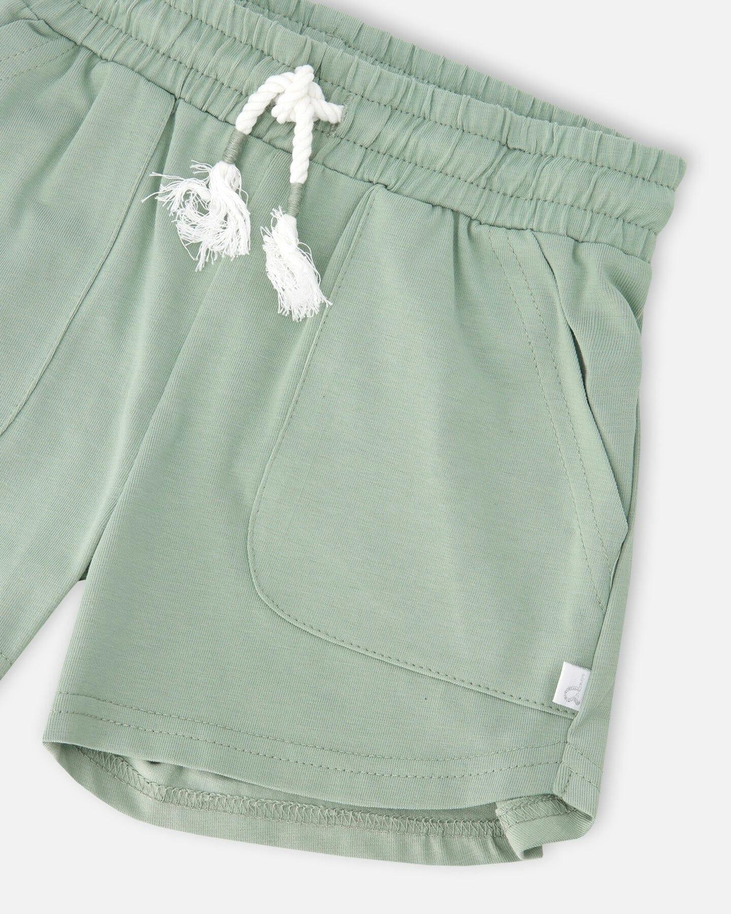 Organic Cotton Jersey Shorts Sage Green