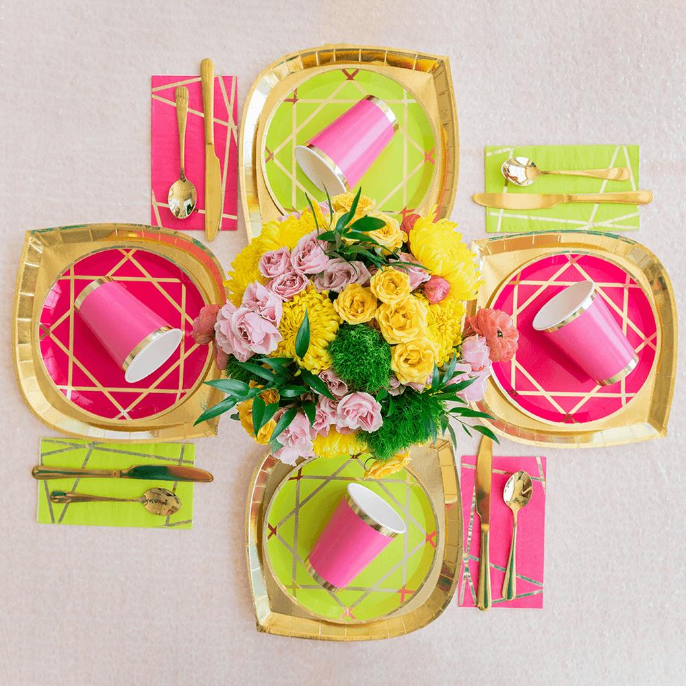Enchanté Pink Guest Napkins