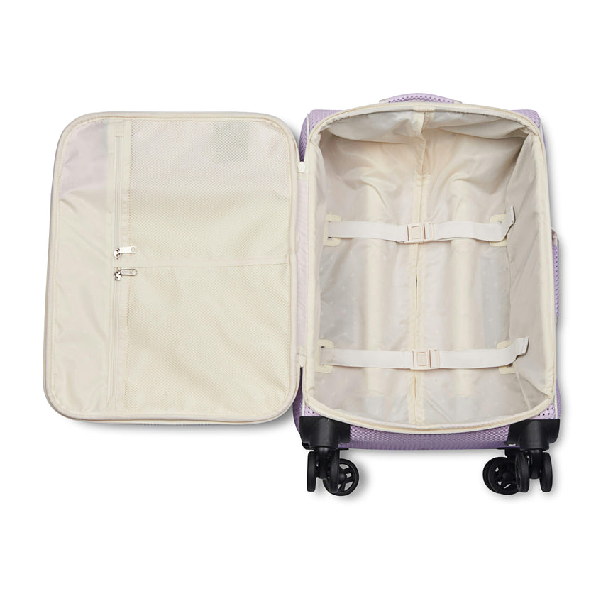 Suitcase 4 wheel Faded Lavender with Nimix Good Vibes Set Bundle