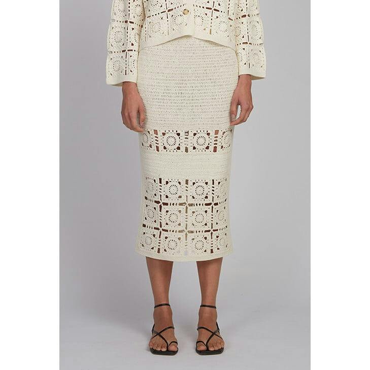 JANA CROCHET SKIRT | IVORY